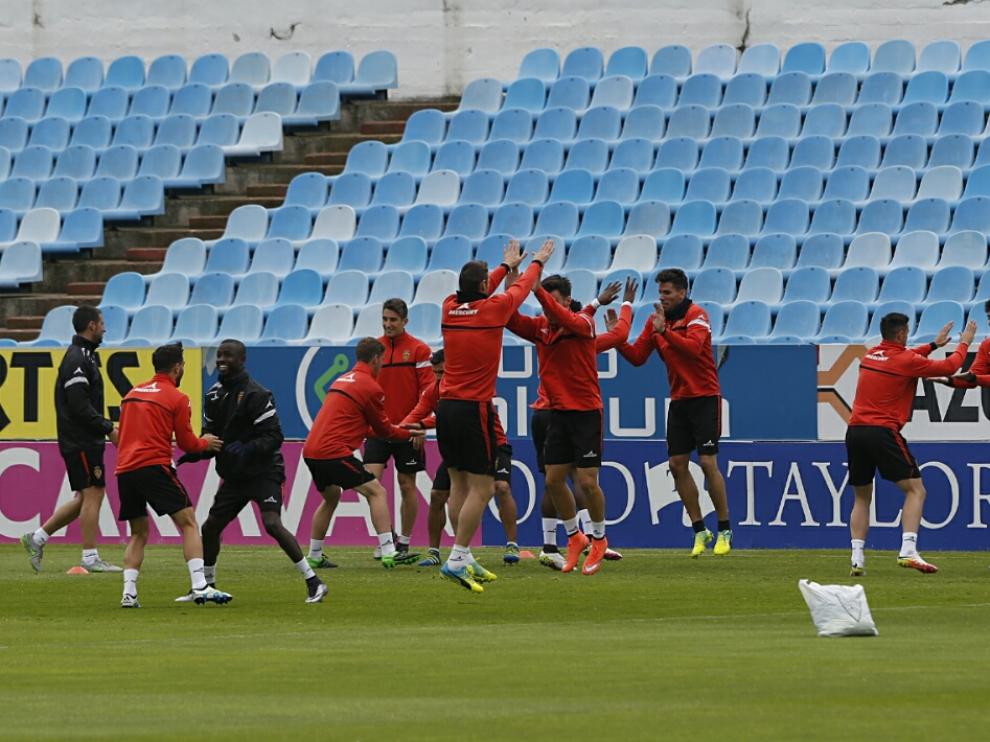 Foto de archivo de un entrenamiento del Real Zaragoza.