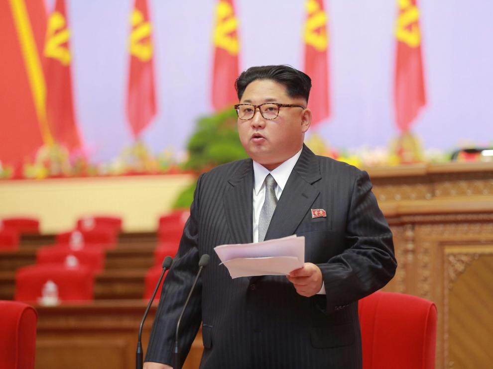 Kim Jong-un en el Congreso del Partido de los Trabajadores