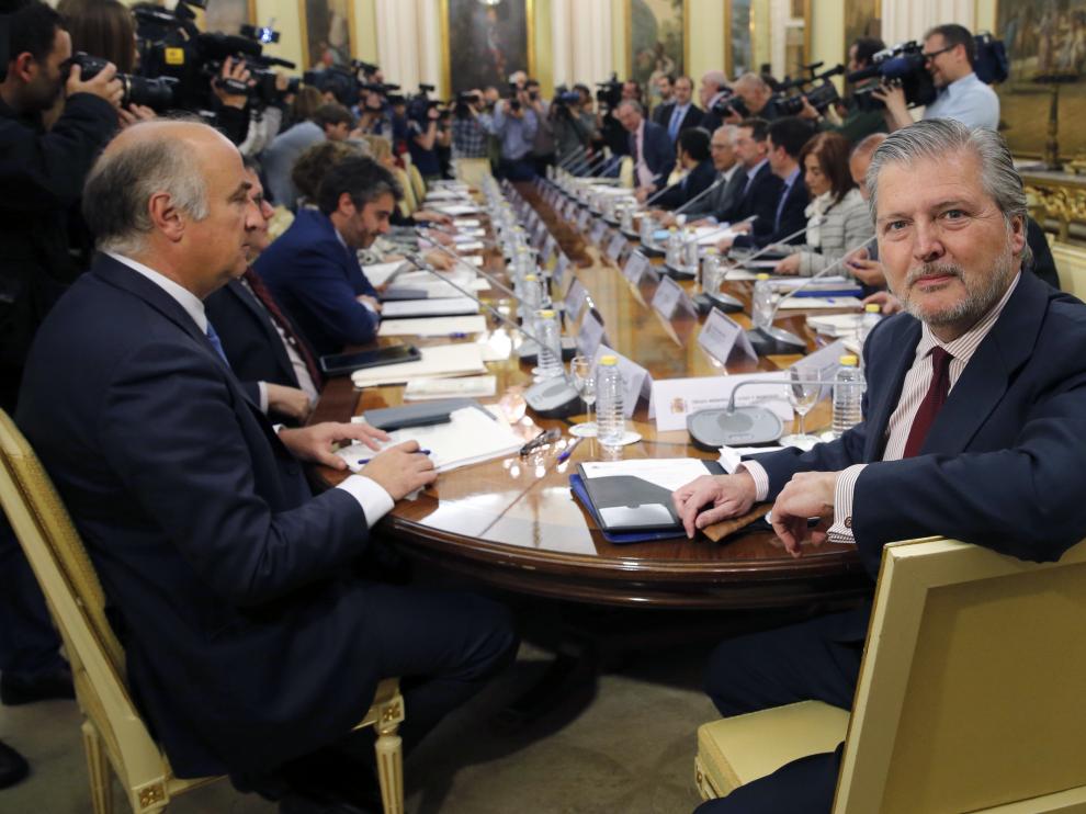 El ministro, al frente de la Sectorial de Educación celebrada este viernes.