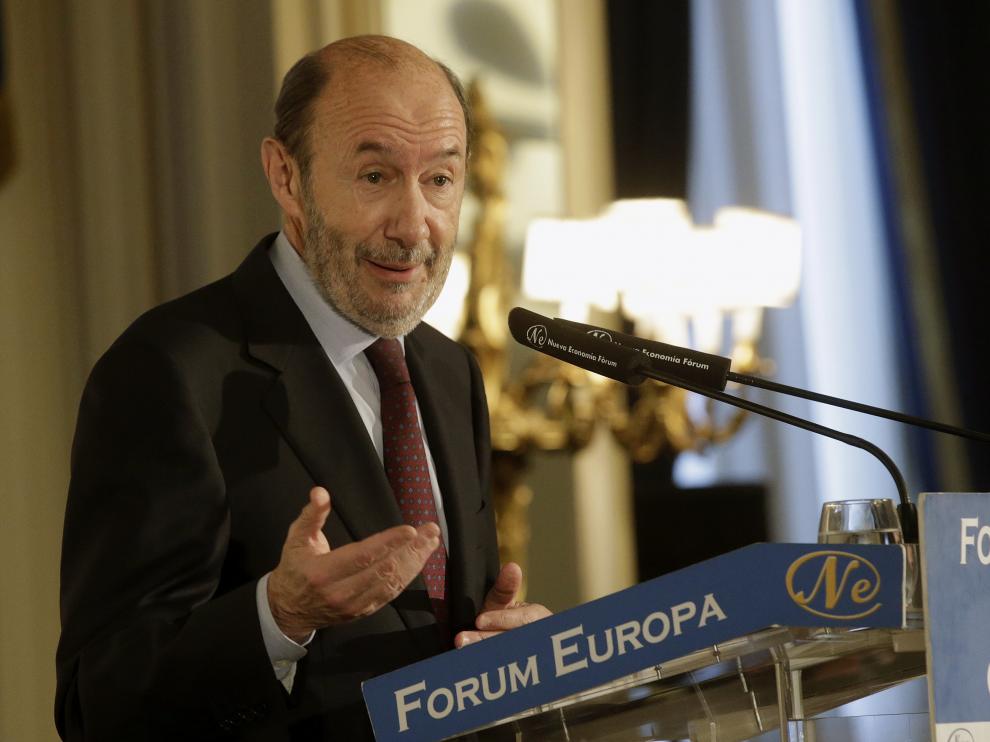 El exsecretario general del PSOE y exministro Alfredo Pérez Rubalcaba