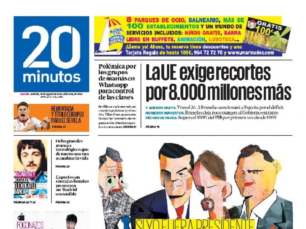 Portada de '20minutos'