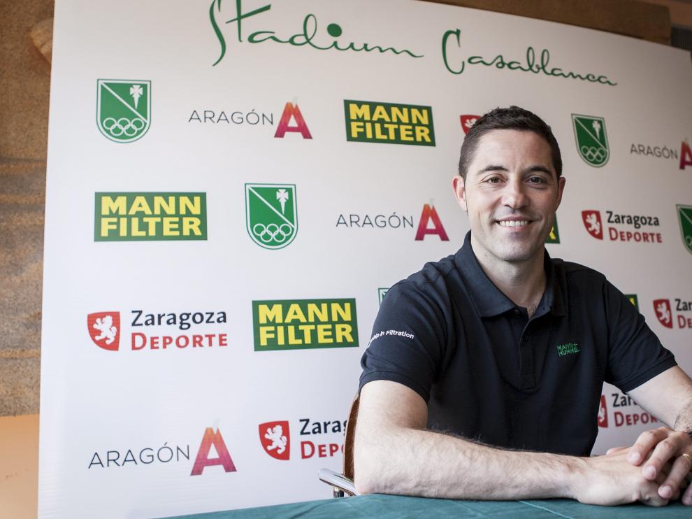El entrenador del Mann Filter, Víctor Lapeña, ayer en el Stadium Casablanca.