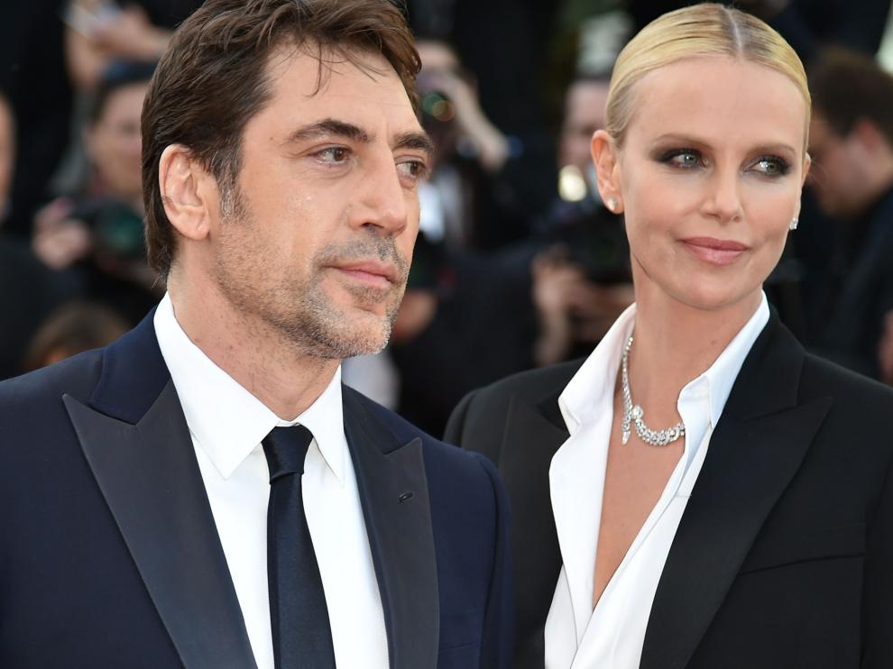 Javier Bardem y Charlize Theron en la alfombra roja del Festival de Cannes.