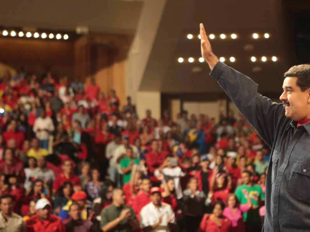 Nicolás Maduro durante un acto de gobierno en Caracas.