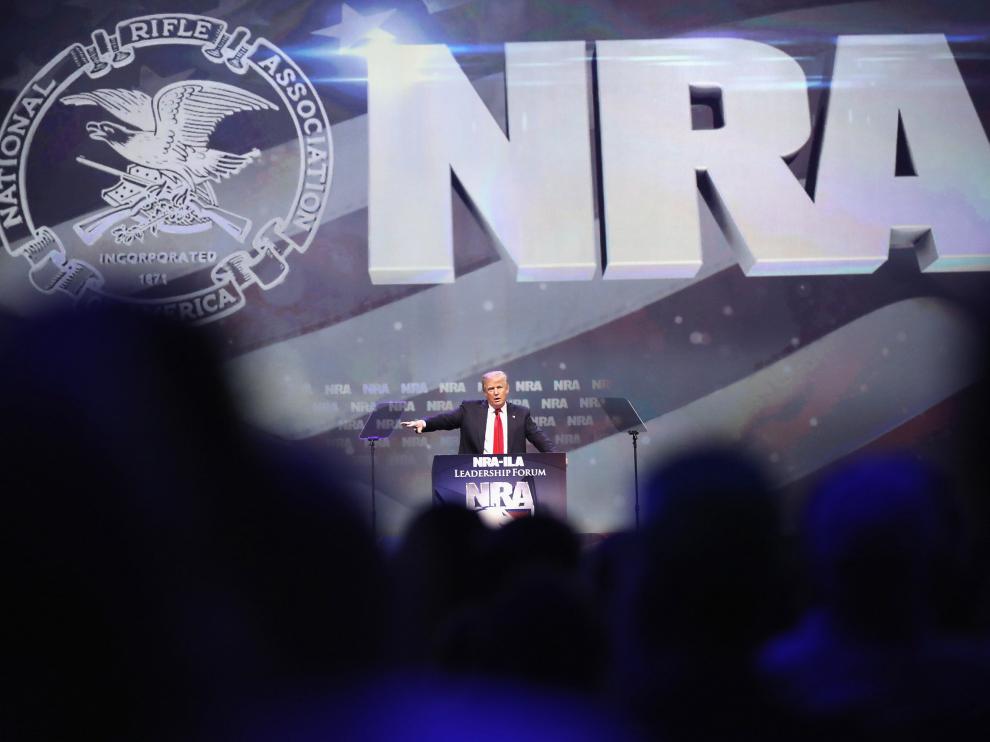 Trump en un acto de la Asociación Nacional del Rifle (NRA)