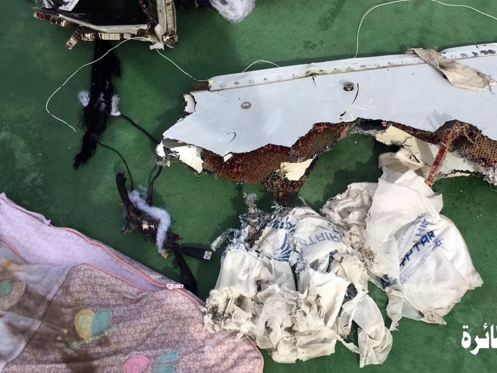 Primeras imágenes del avión de EgyptAir siniestrado.