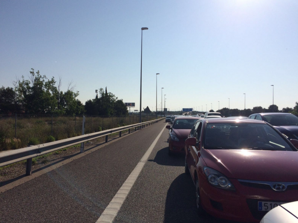 Atasco en la A2 este sábado por la mañana