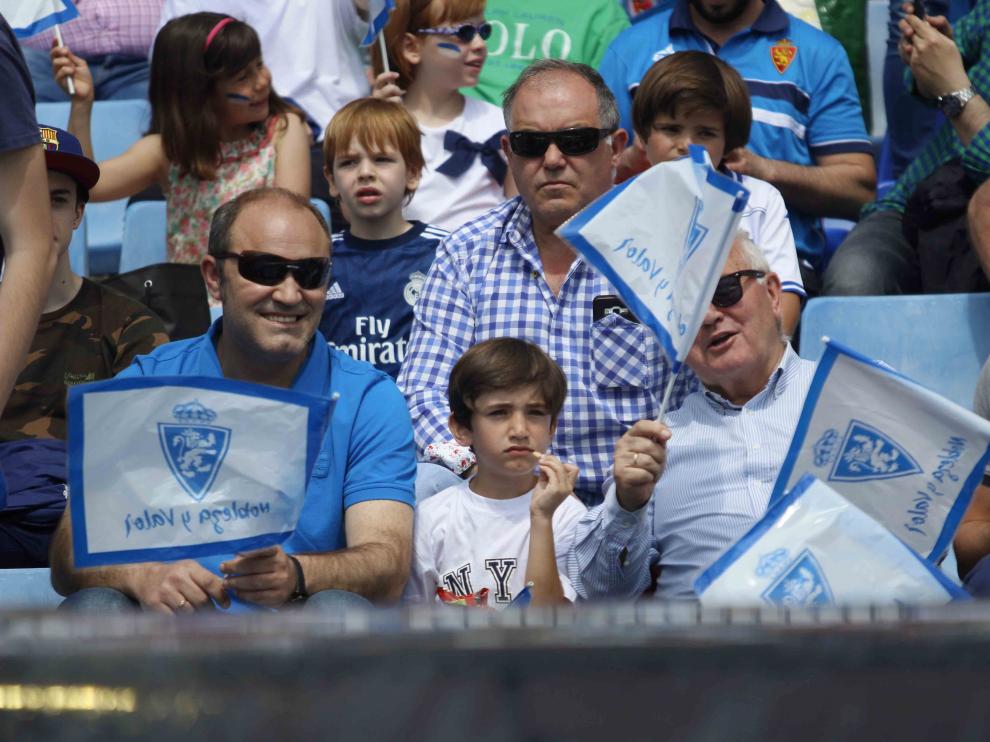 La afición en La Romareda, durante el Real Zaragoza-Nástic