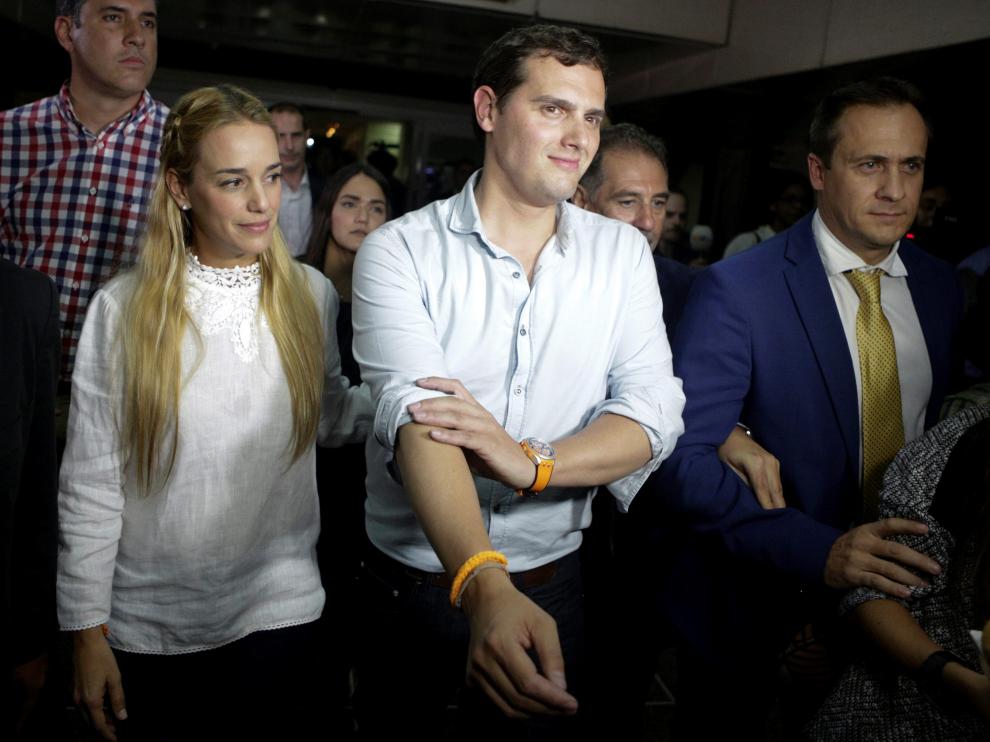 Albert Rivera durante su visita en Venezuela.