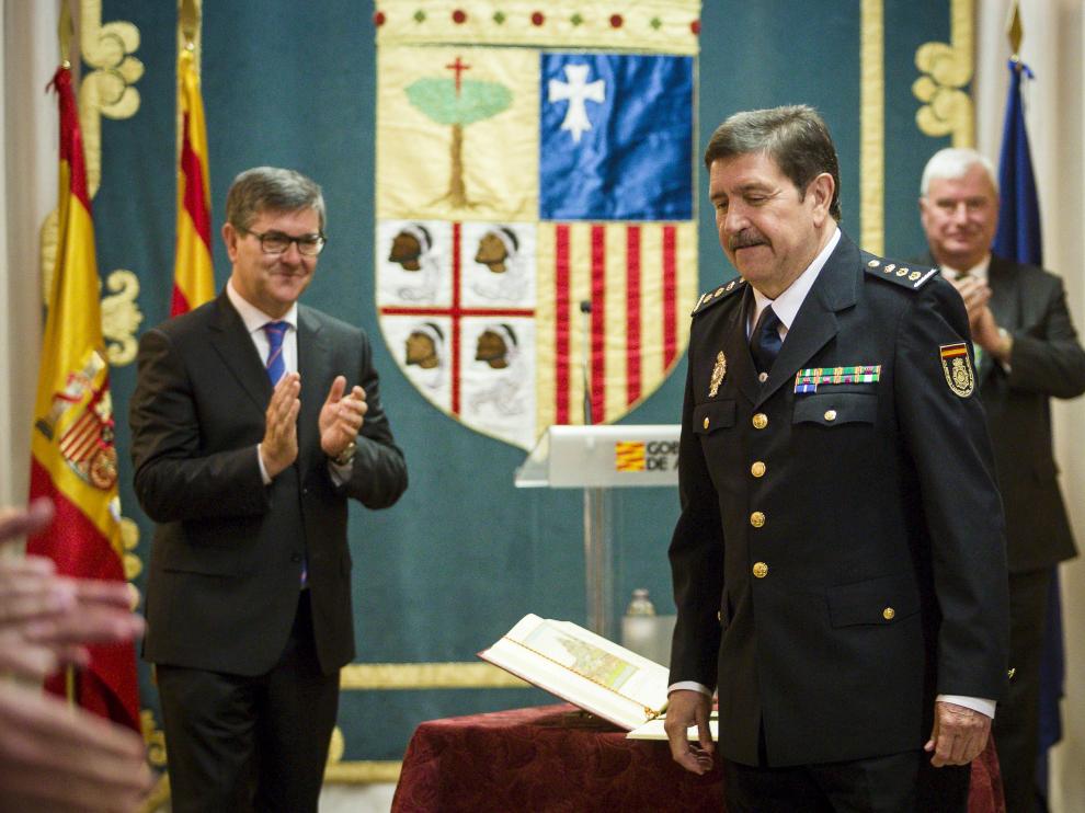 Toma de posesión del nuevo jefe de la unidad adscrita a Aragón de la Policía Nacional