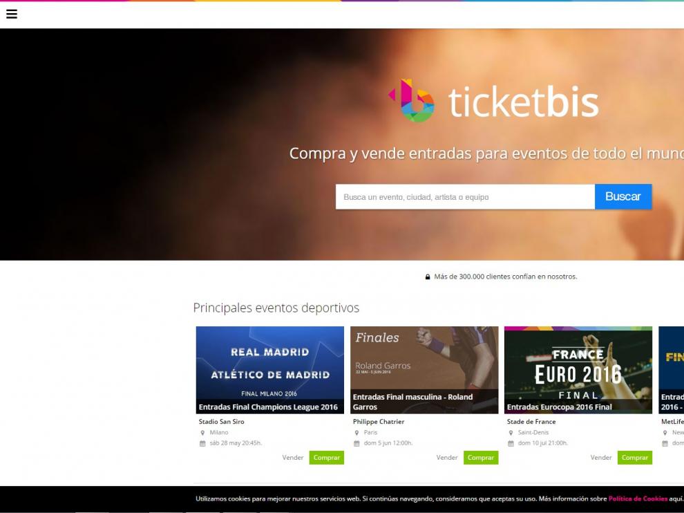 La web de venta de entradas Ticketbis