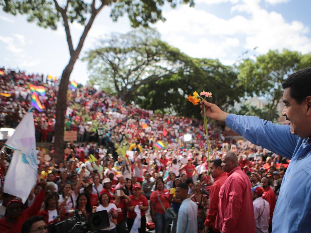Maduro en su discurso en Venezuela