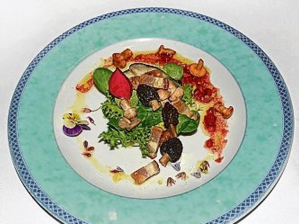 Ensalada de setas de primavera.
