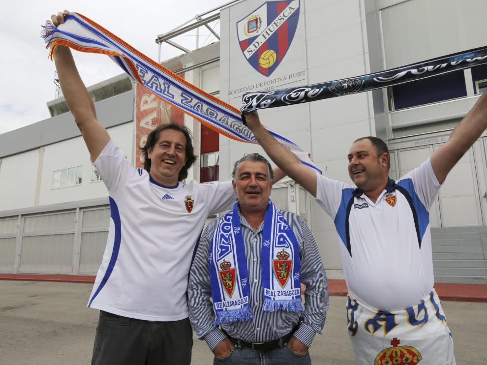 Mario Buisán, Luis Berdún y Ramón Bordonaba vivirán un derbi especial en su ciudad de adopción.