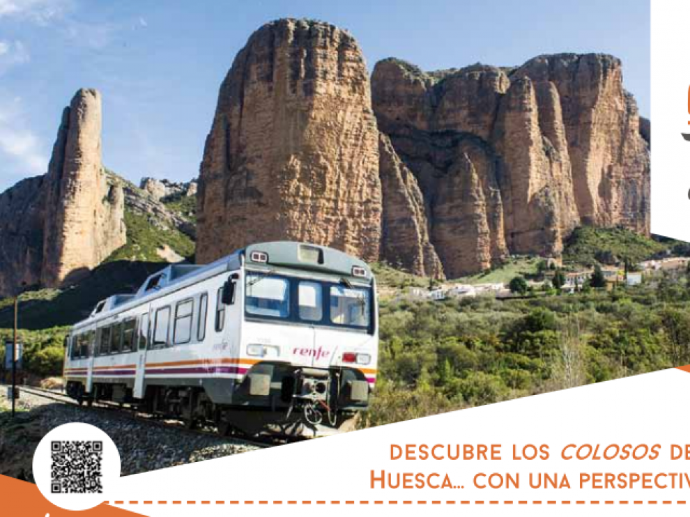 Imagen promocional del tren geológico del Prepirineo.