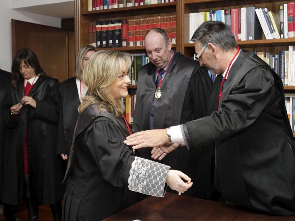 Toma de posesión de la decana, Soledad Borque, el pasado diciembre.