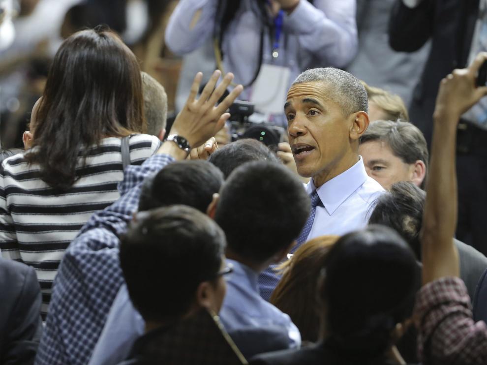 Obama durante su visita a Vietnam.