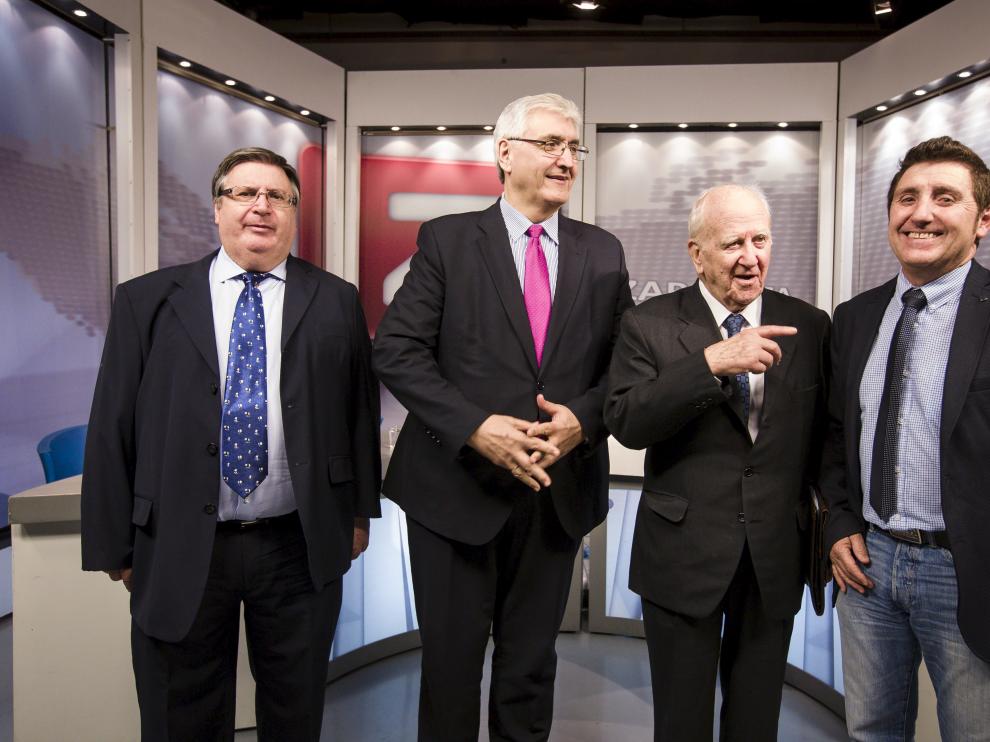Jorge Español, Domingo Buesa, Juan Antonio Gracia y Alfonso Salillas, en ZTV.