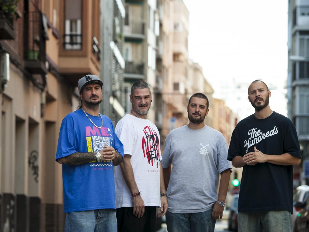 Los cuatro ex integrantes del antiguo grupo Violadores del Verso, en imagen de archivo.