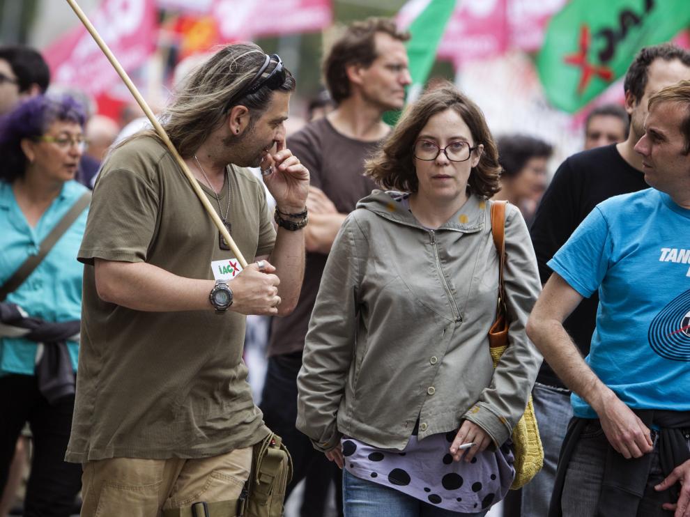 Eulalia Reguant a la salida de la reunión de la CUP en una imagen de archivo