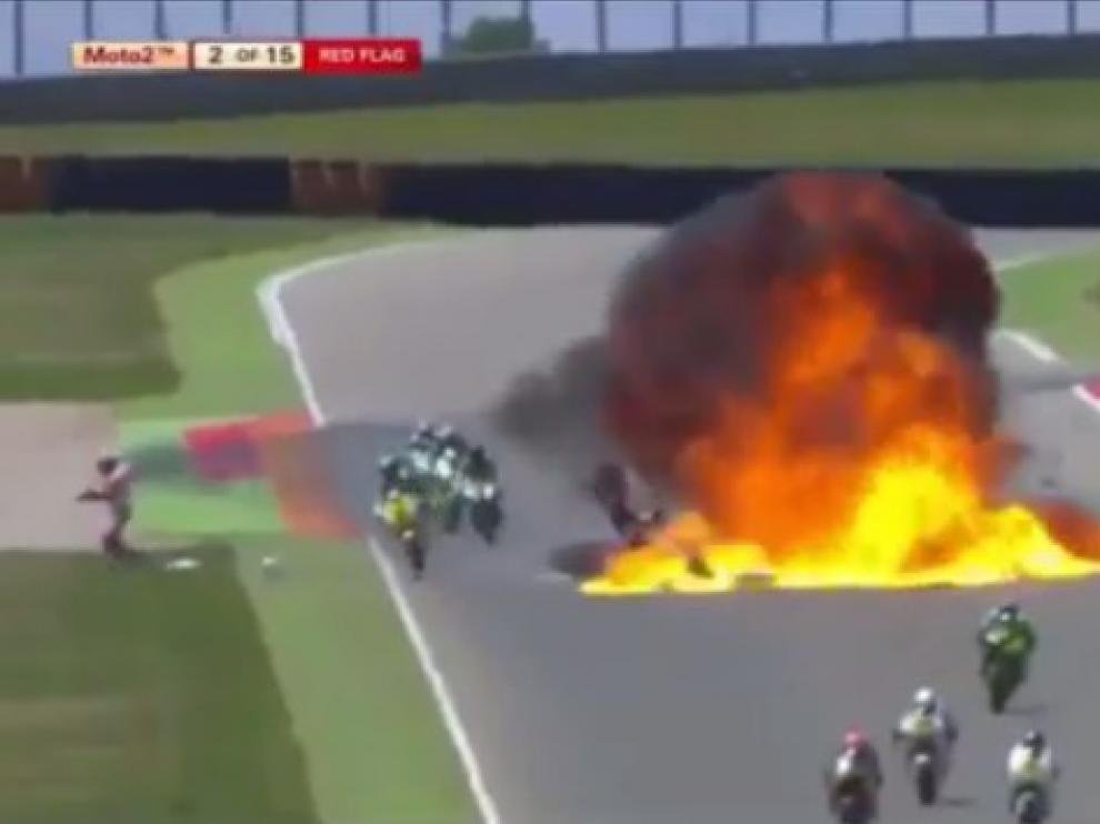 Espectacular accidente en el circuito de Motorland