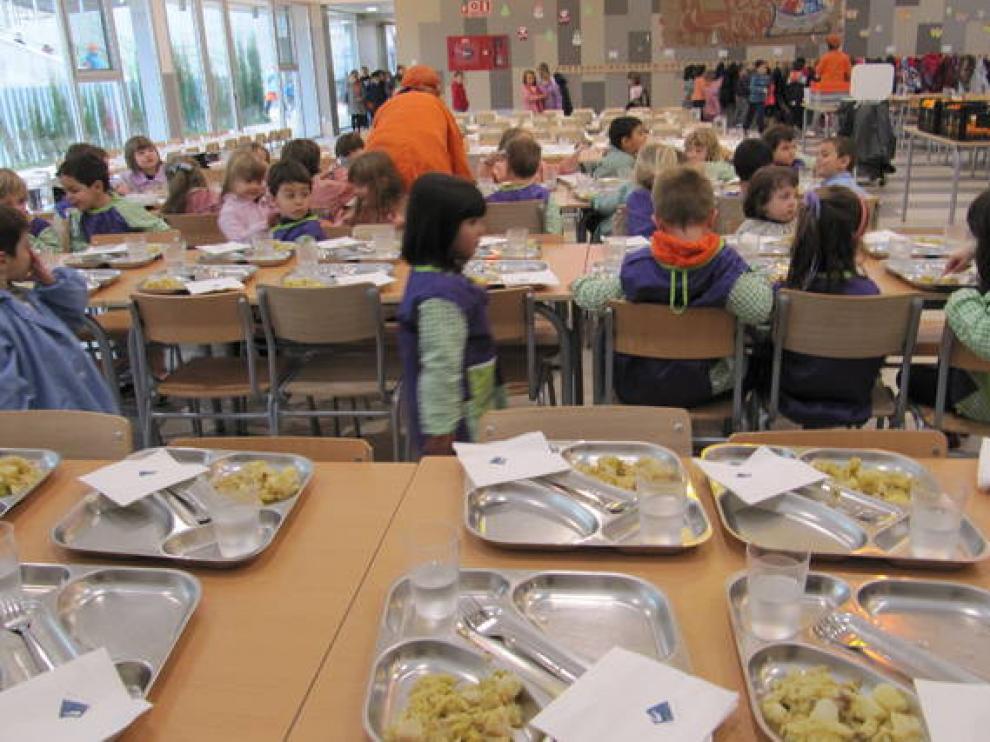 Comedor escolar de Zaragoza.