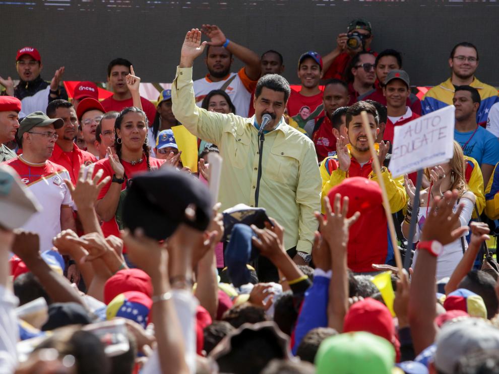 Nicolás Maduro en Caracas.