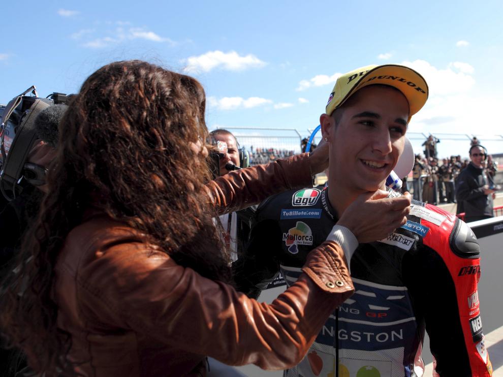 Luis Salom, el día de su triunfo en Motorland en 2012.