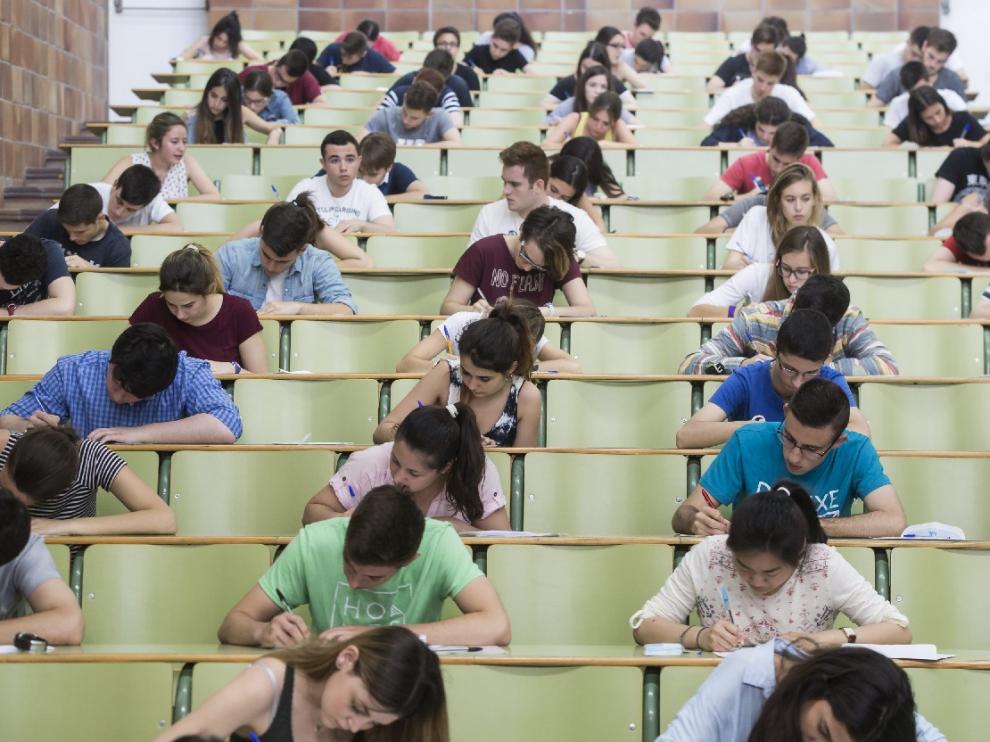 Las pruebas de selectividad se celebran estos días en Aragón.
