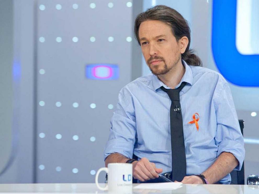 Pablo Iglesias durante una entrevista en TVE.