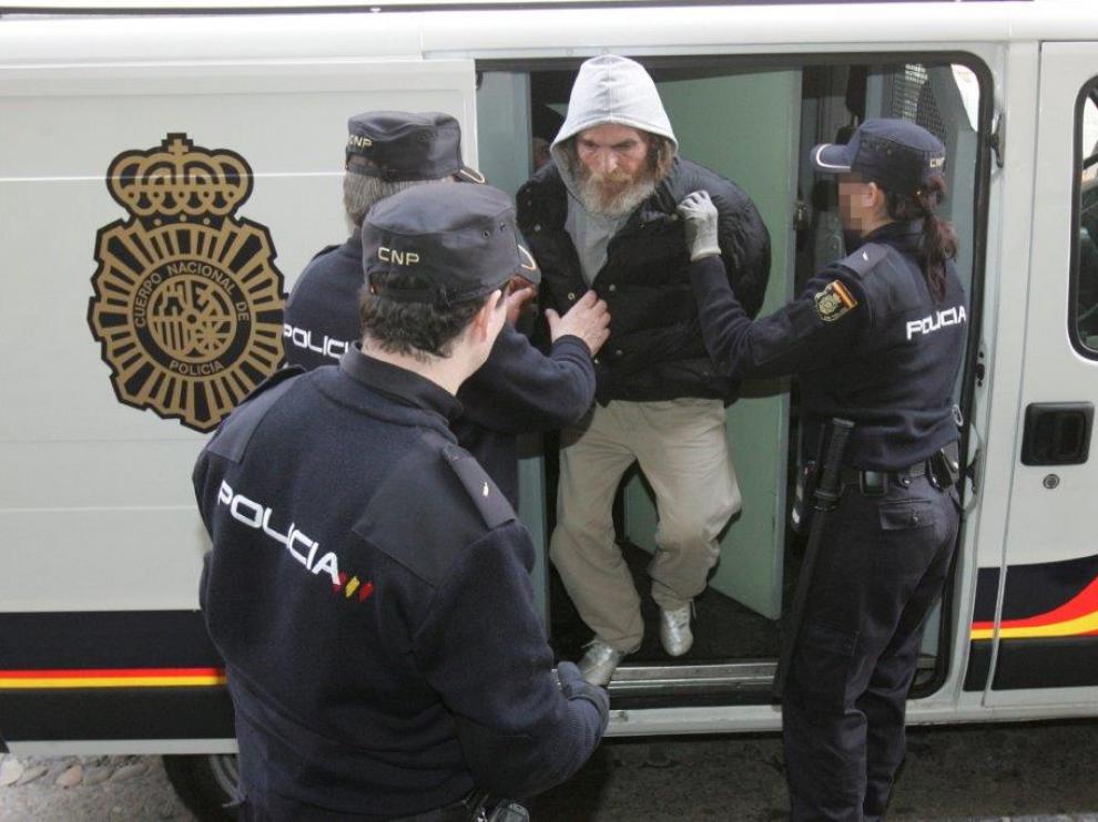 Benito Ortiz, en 2011, cuando fue juzgado por el atraco frustrado a una oficina del BBVA en Huesca