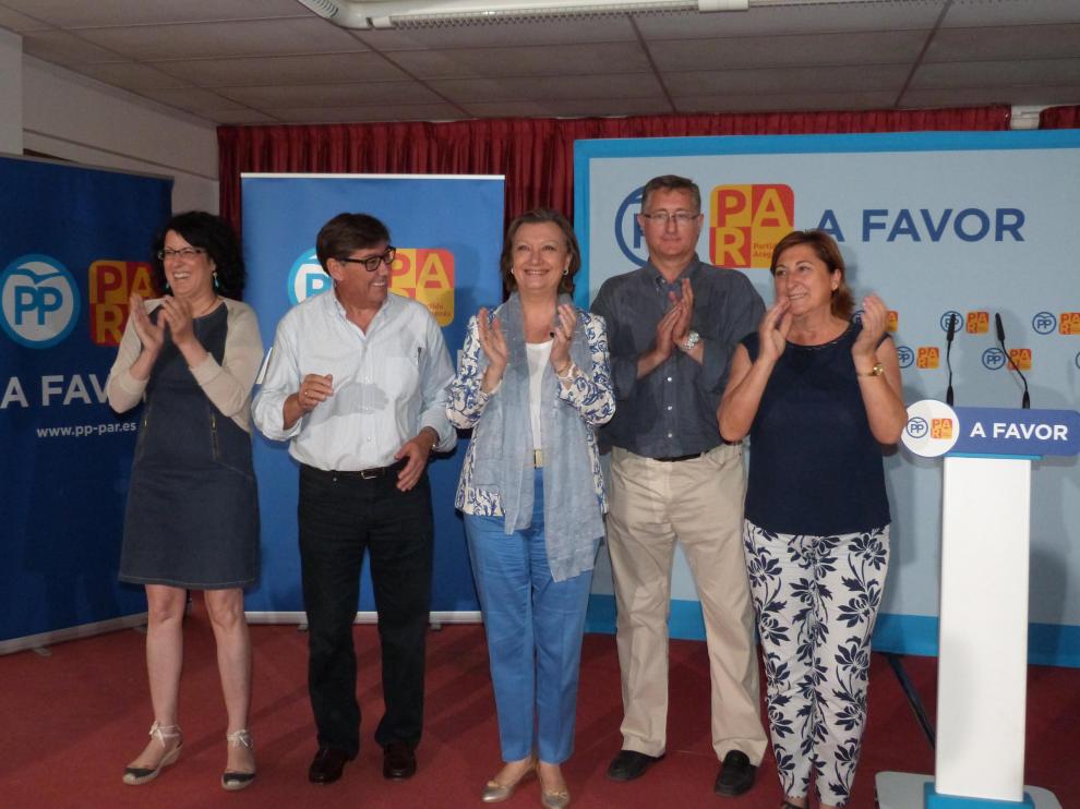 Acto de campaña de la coalición PP-PAR en Calamocha, Teruel.