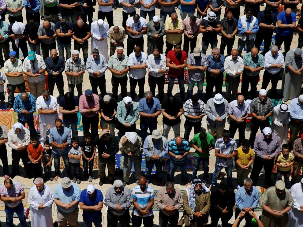Musulmanes durante la celebración del Ramadán.