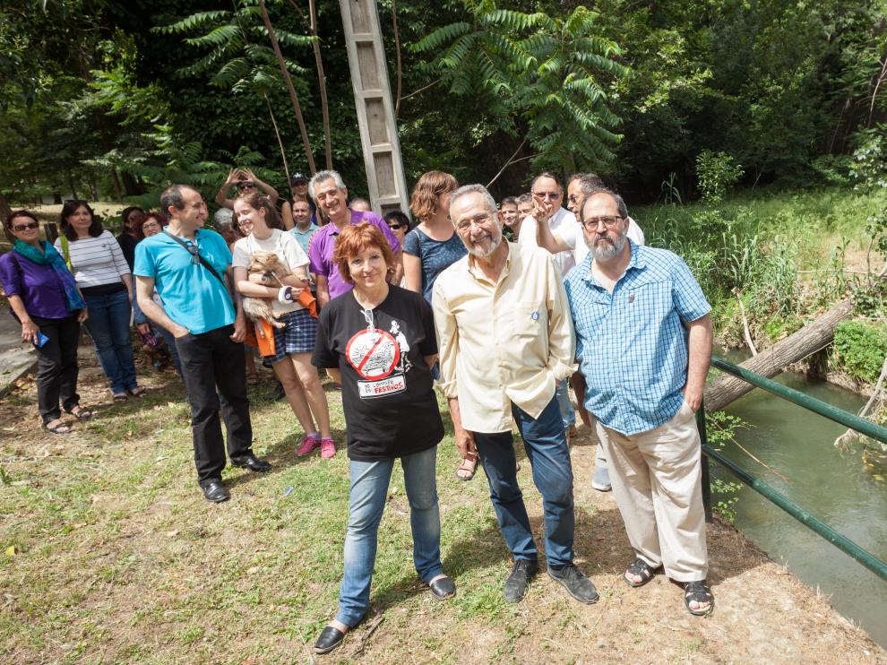 Pedro Arrojo, Luis Clarimón y Rosa Magallón