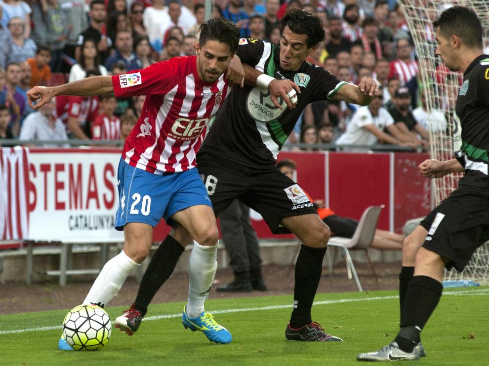 Una imagen del partido entre el Girona y el Córdoba