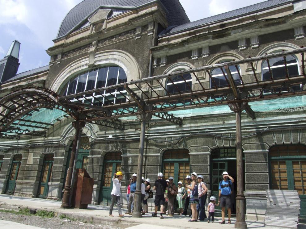 Visitas guiadas, en la estación de Canfranc, imagen de archivo.