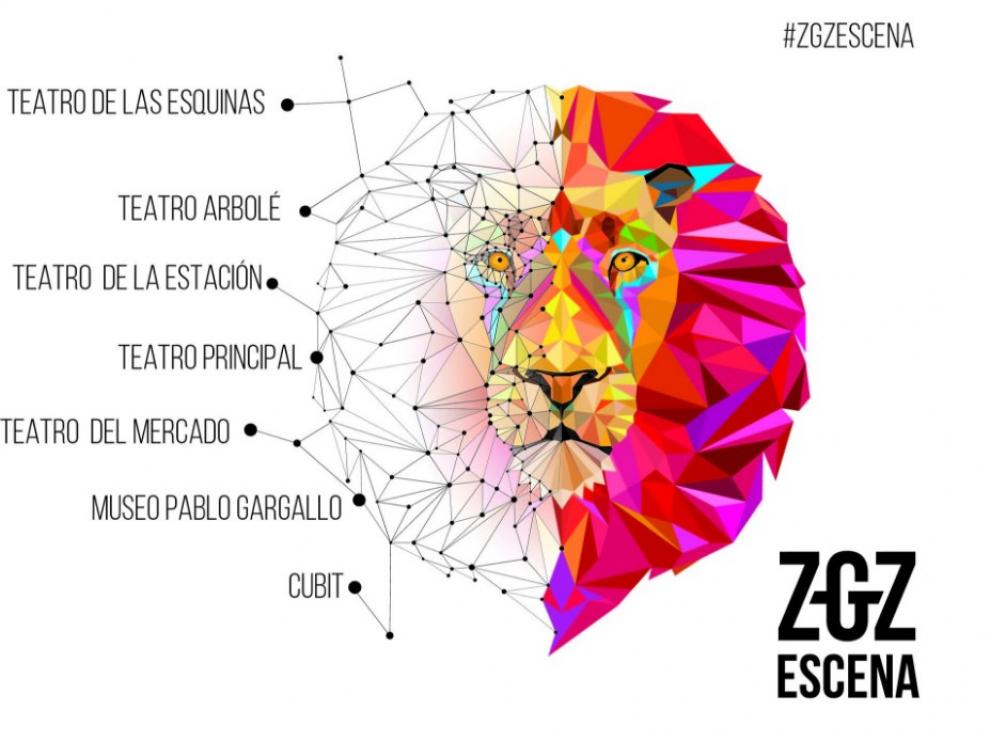 Cartel de presentación del festival ZGZ Escena