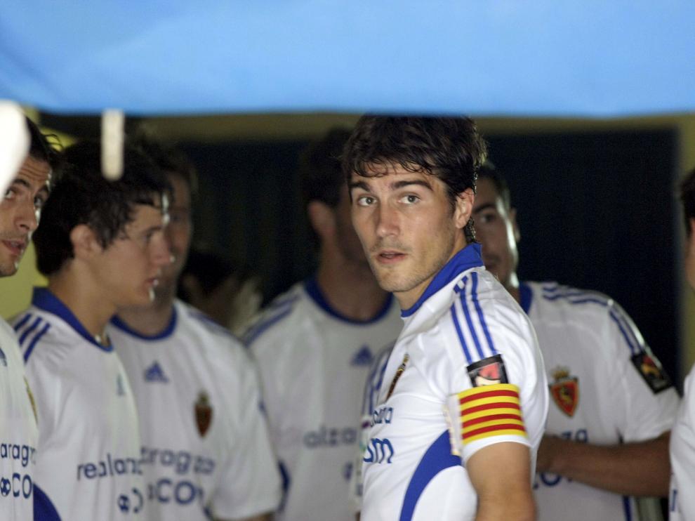 Alberto Zapater, en un partido del Real Zaragoza en 2009