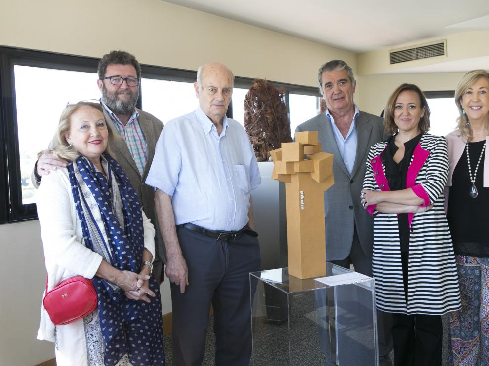 Carmen Rábanos, Pepe Cerdá, Pérez Lizano, Alfonso Soláns, la consejera Mayte Pérez y Cristina Marín.
