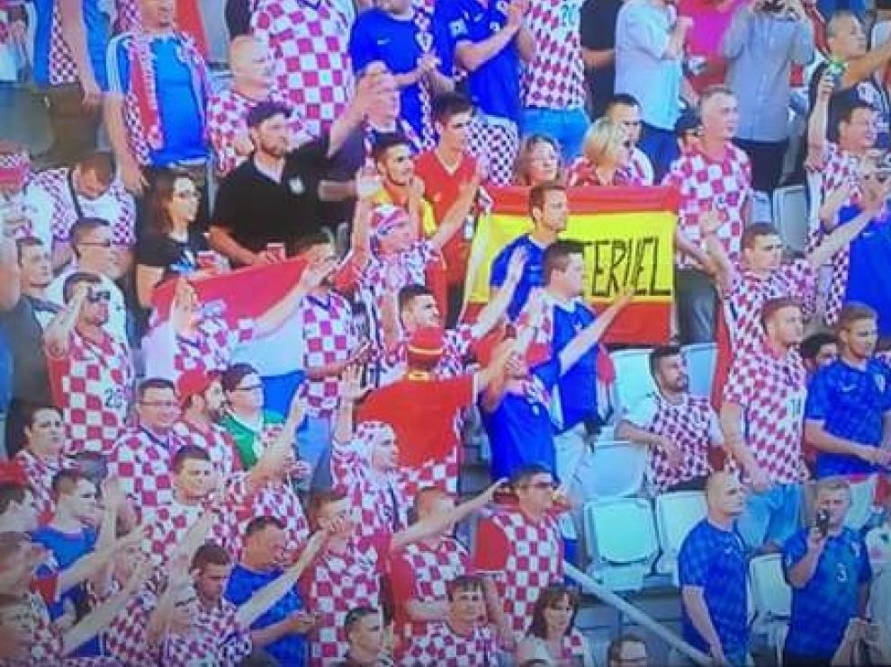 Una captura de la emisión del partido Croacia-España