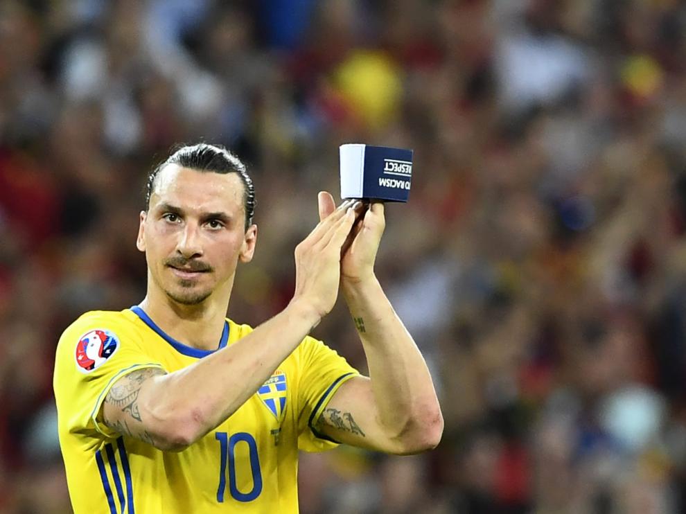 Ibrahimovic, al final del partido contra Bélgica en la Eurocopa.
