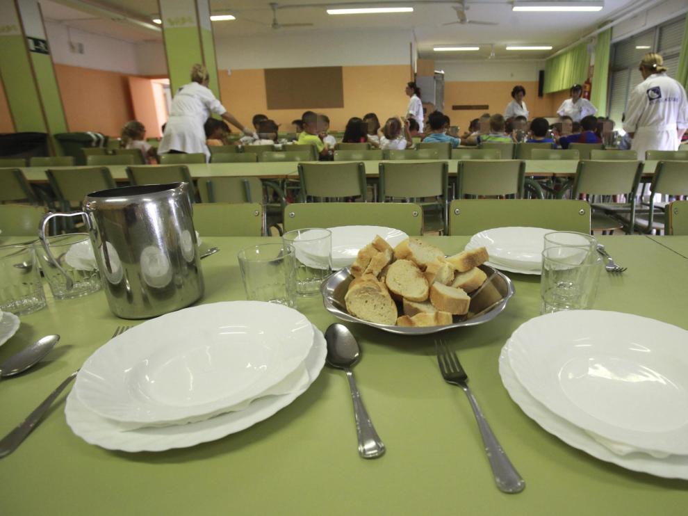 Comedor escolar de un colegio, en una foto de archivo.