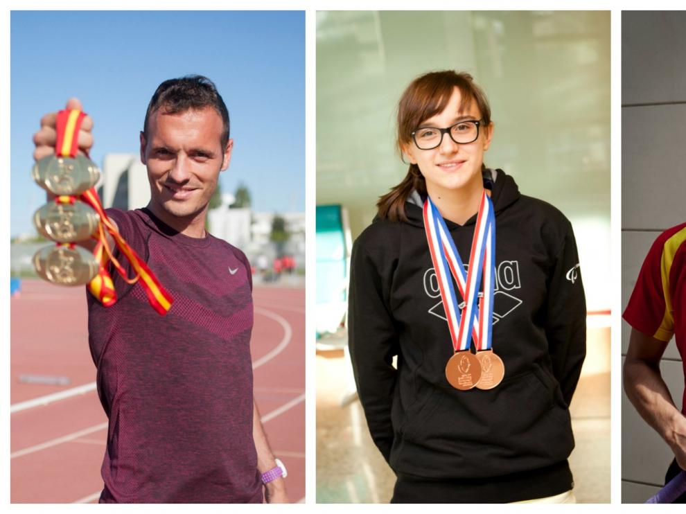 Toni Abadía, María Delgado y Andrés Mir, tres de los deportistas que viajarán a Río