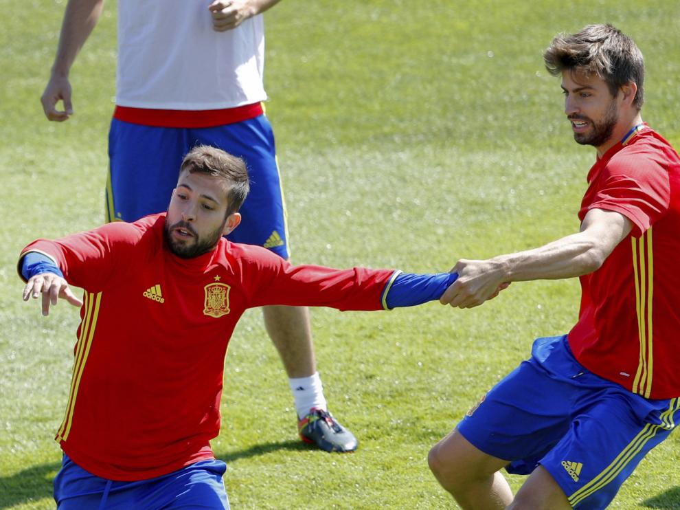 Último entrenamiento de España.