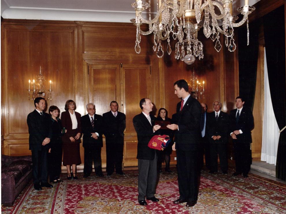 La Afepe ha estado presente en actos muy importantes. En esta imagen con el rey Felipe VI.