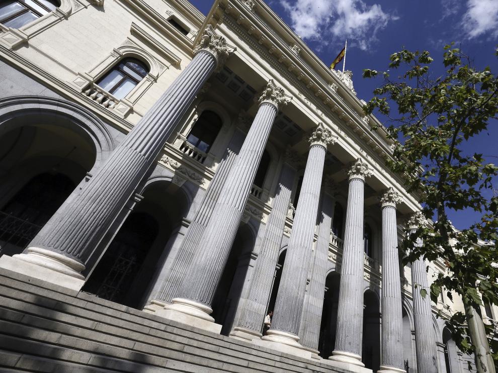 Exterior del Palacio de la Bolsa de Madrid donde el IBEX 35