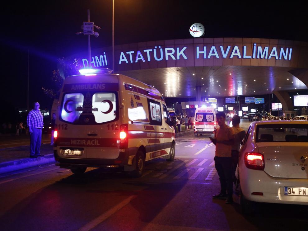 El aeropuerto de Estambul, este martes.