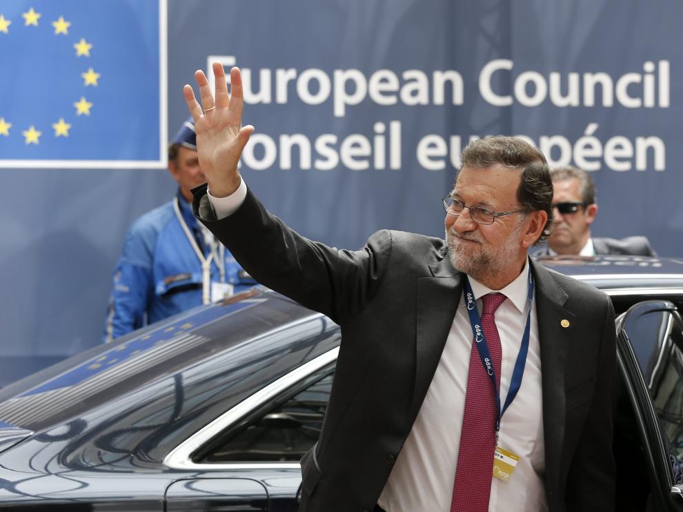 Mariano Rajoy, a su llegada este martes a la cumbre de la UE.