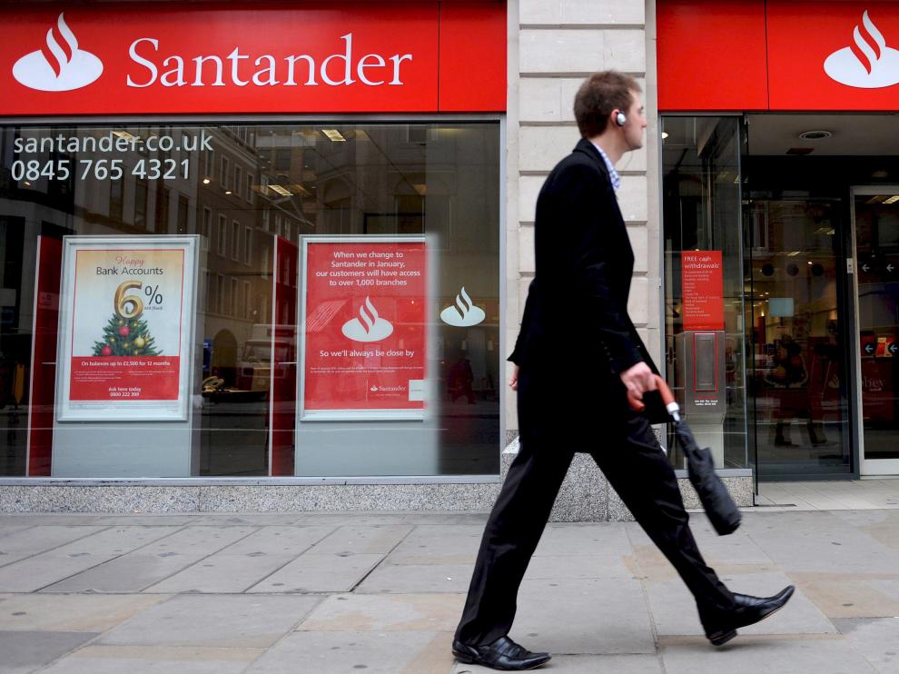 Una oficina del banco Santander.