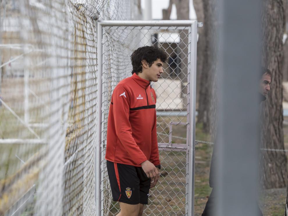 Vallejo, en la Ciudad Deportiva del Real Zaragoza.